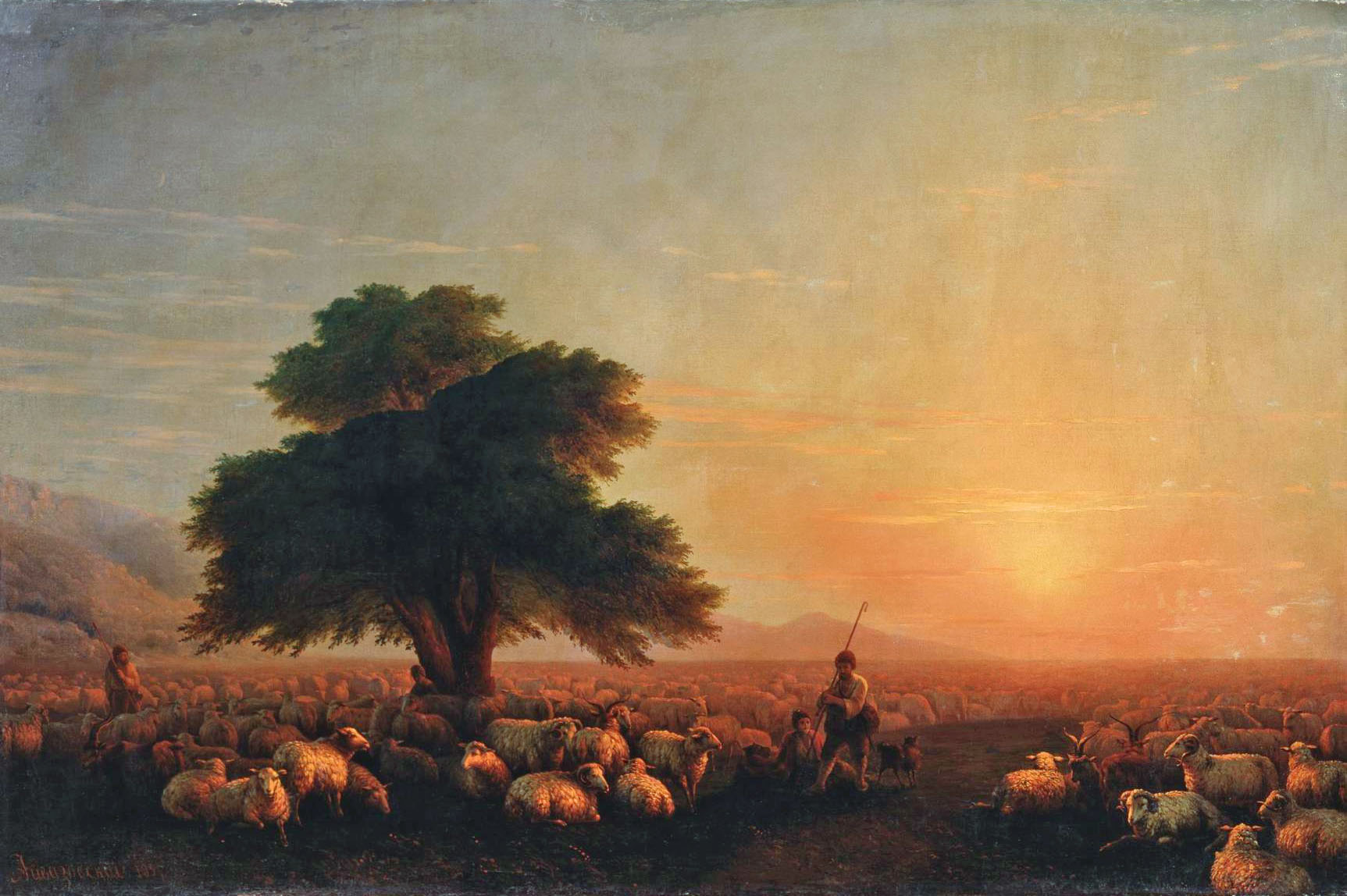 Айвазовский. Отара овец (Стадо баранов). 1857
