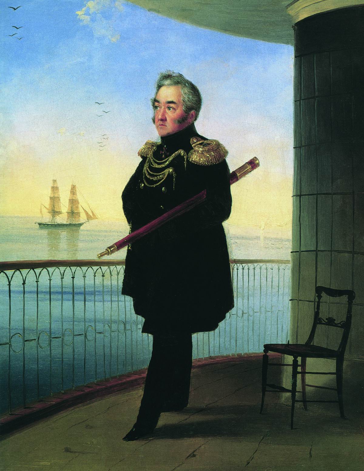 Айвазовский. Портрет вице-адмирала М.П. Лазарева. 1839