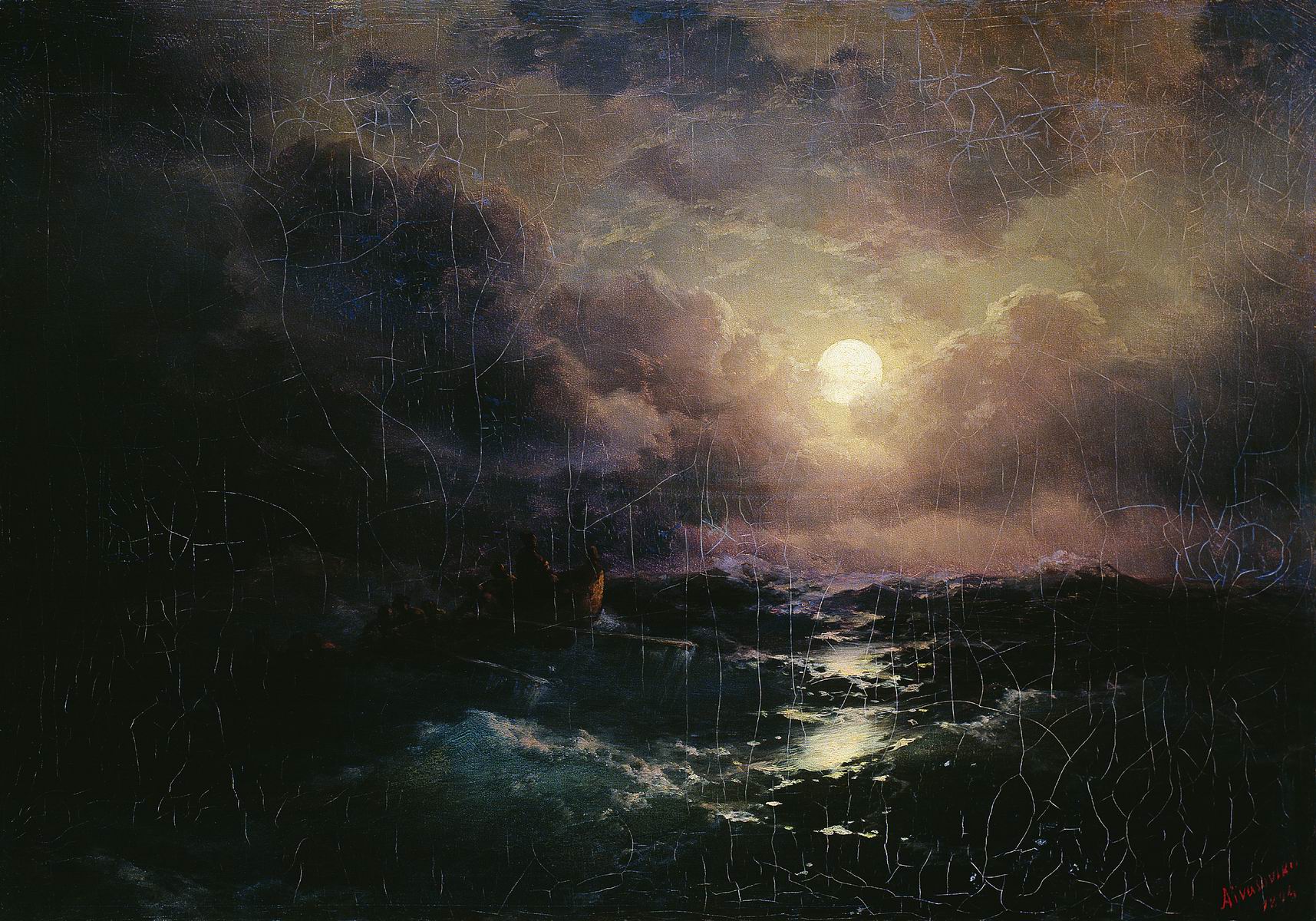 Айвазовский. После бури. Восход луны. 1894