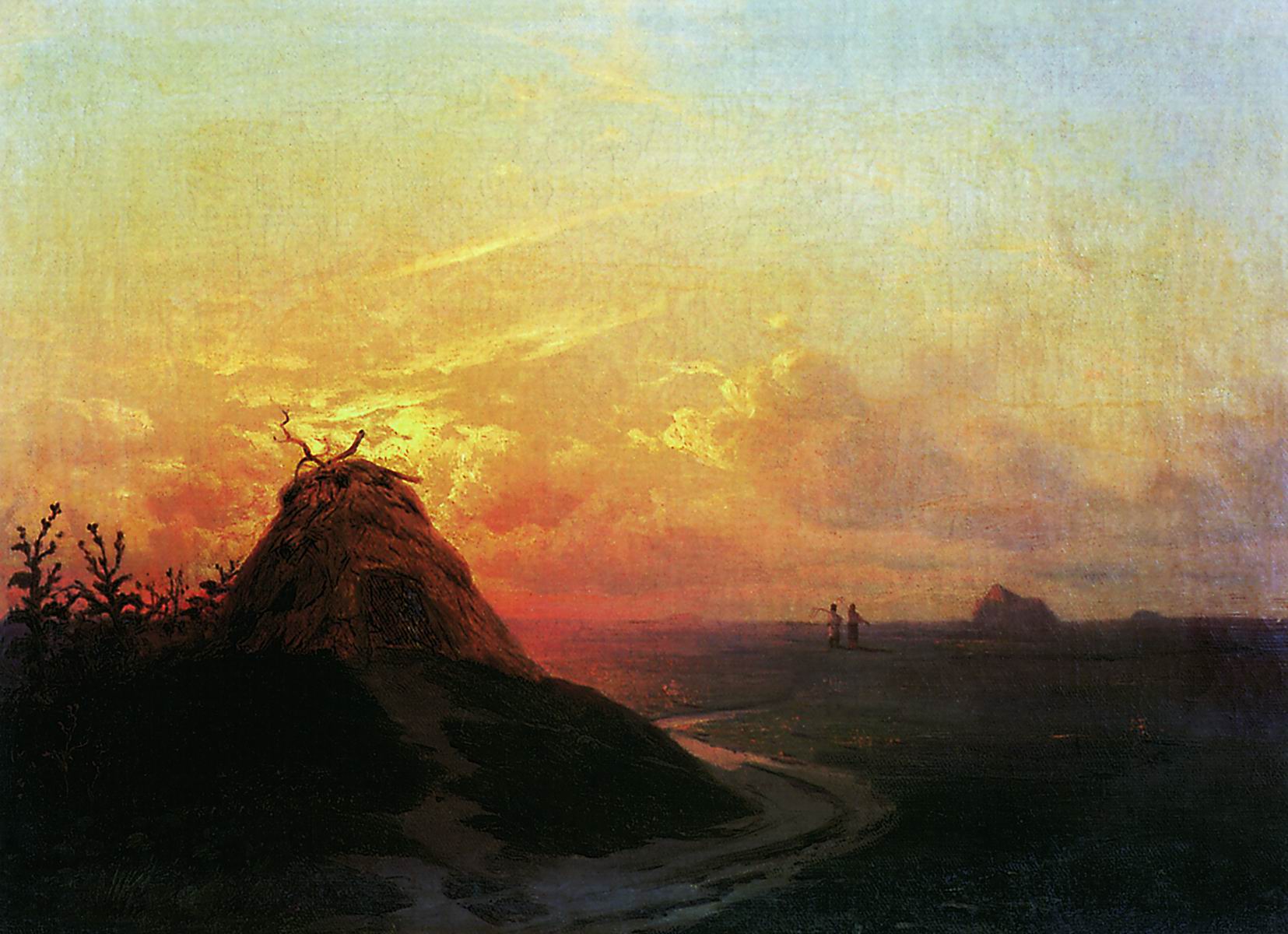 Айвазовский. Сжатое поле. Закат. 1861
