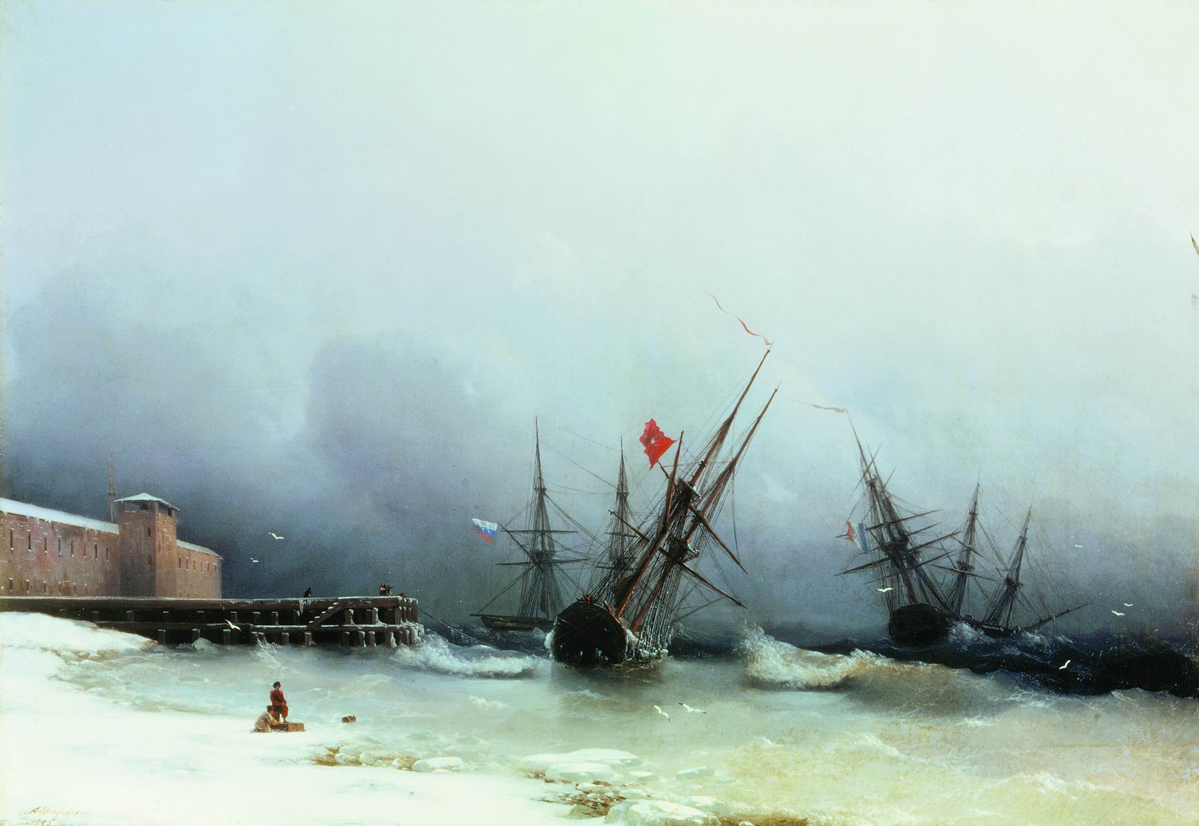 Айвазовский. Сигнал бури. 1851