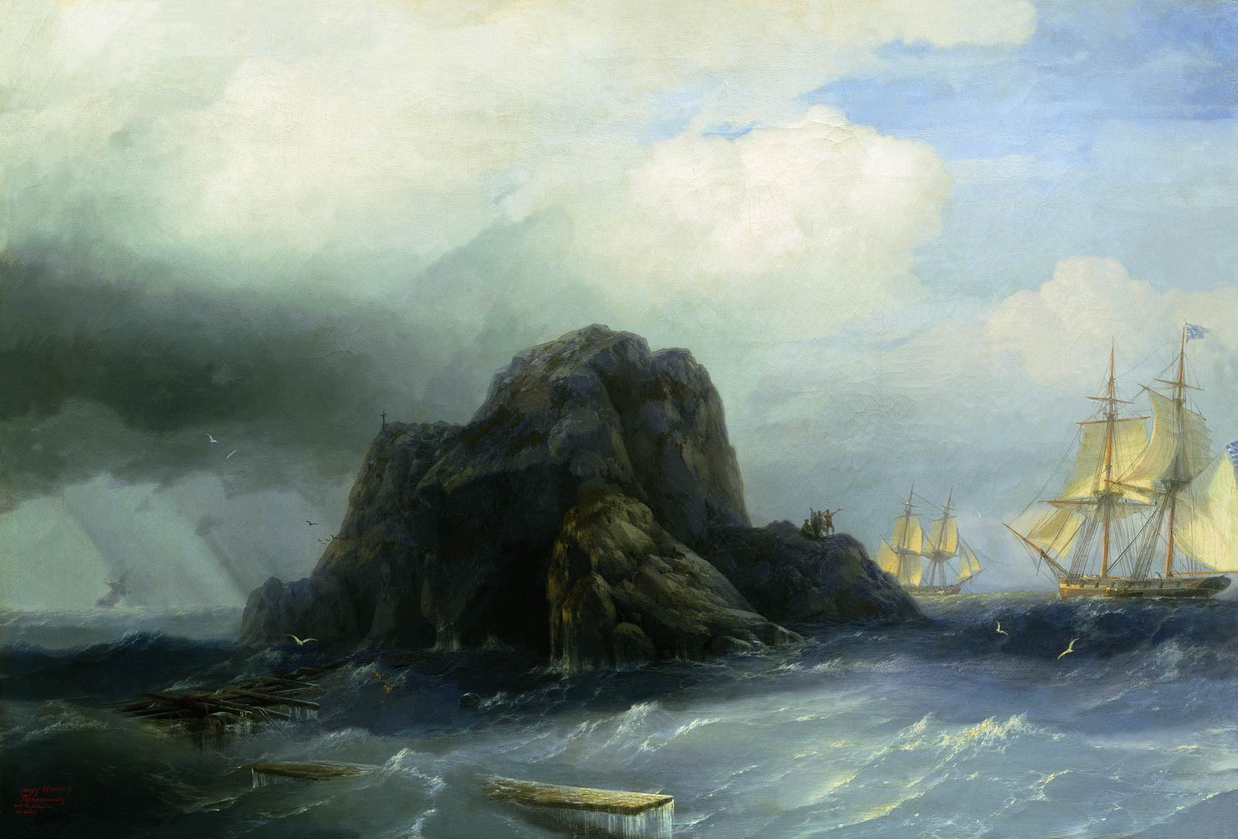 Айвазовский. Скалистый остров. 1855