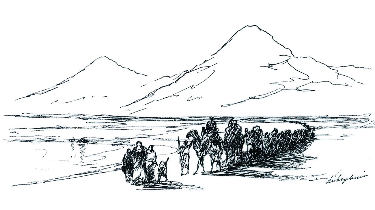 Айвазовский. Сошествие Ноя с Арарата. 1897