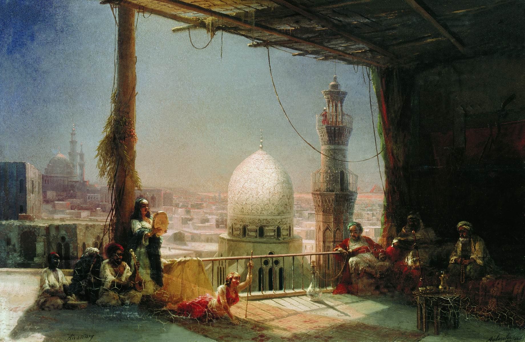 Айвазовский. Сцены из каирской жизни. 1881