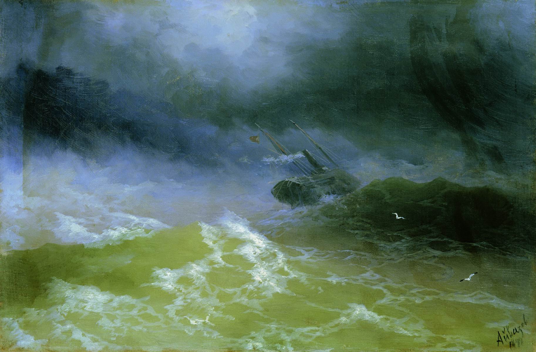Айвазовский. Ураган. 1899
