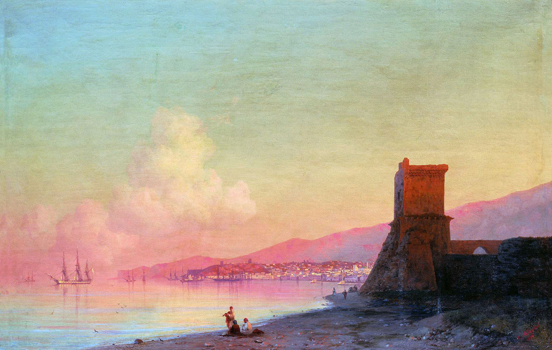 Айвазовский. Феодосия. Восход солнца. 1852