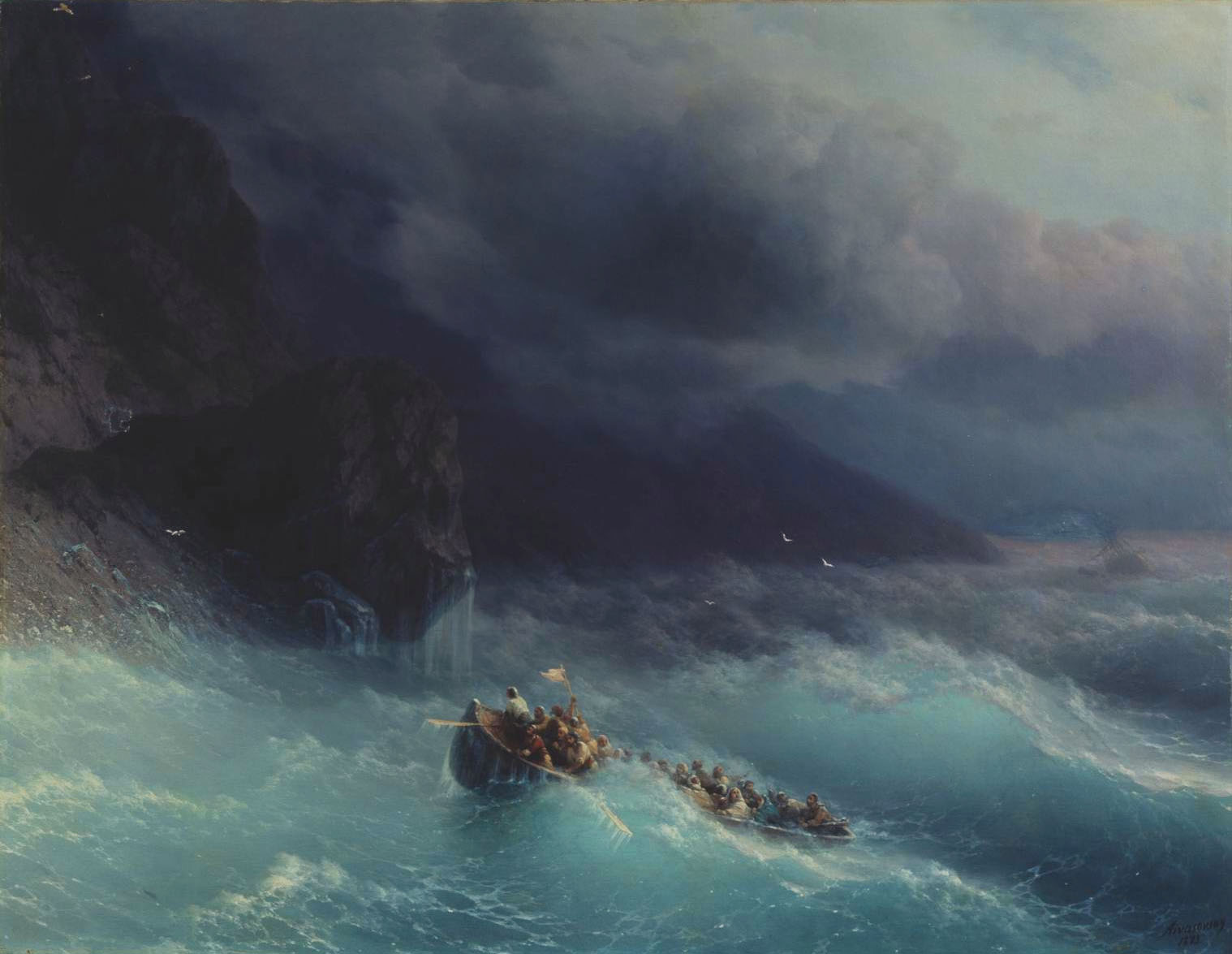 Айвазовский. Буря на Черном море. 1873