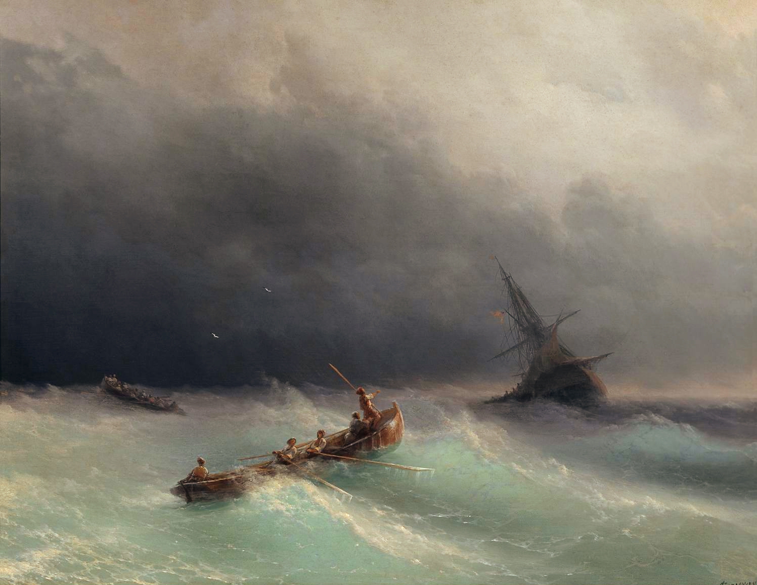 Айвазовский. Буря на море. 1873