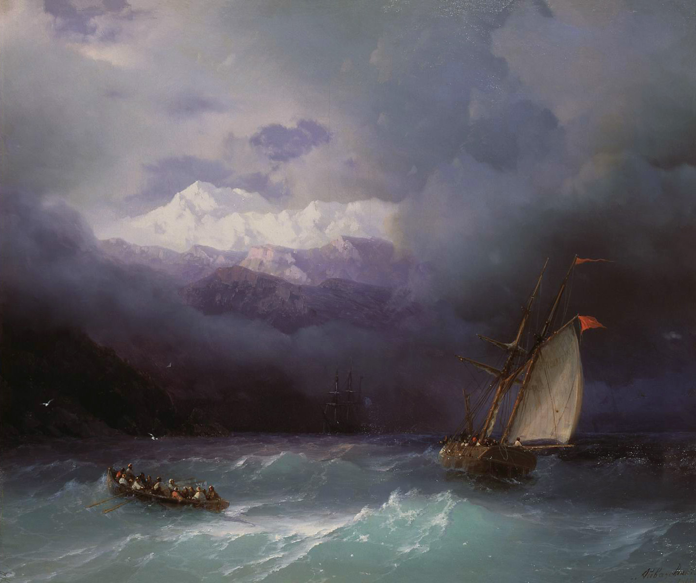 Айвазовский. Бурное море. 1868