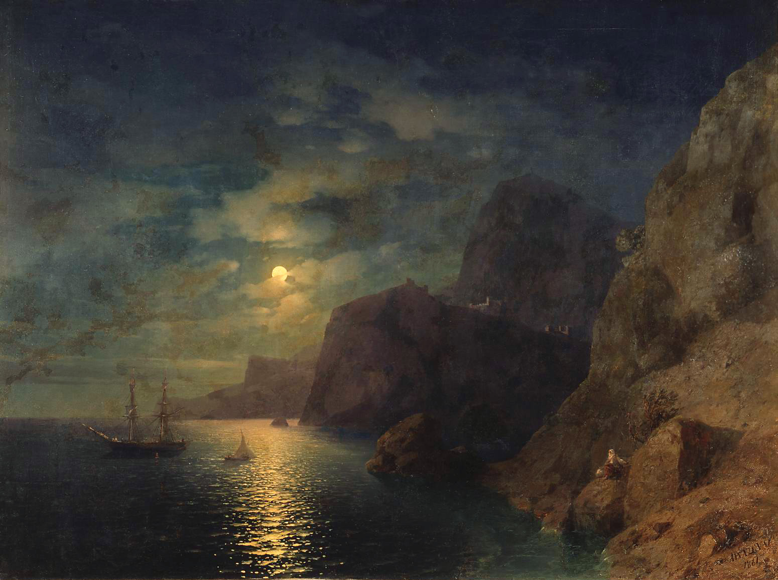 Айвазовский. Море ночью. 1861