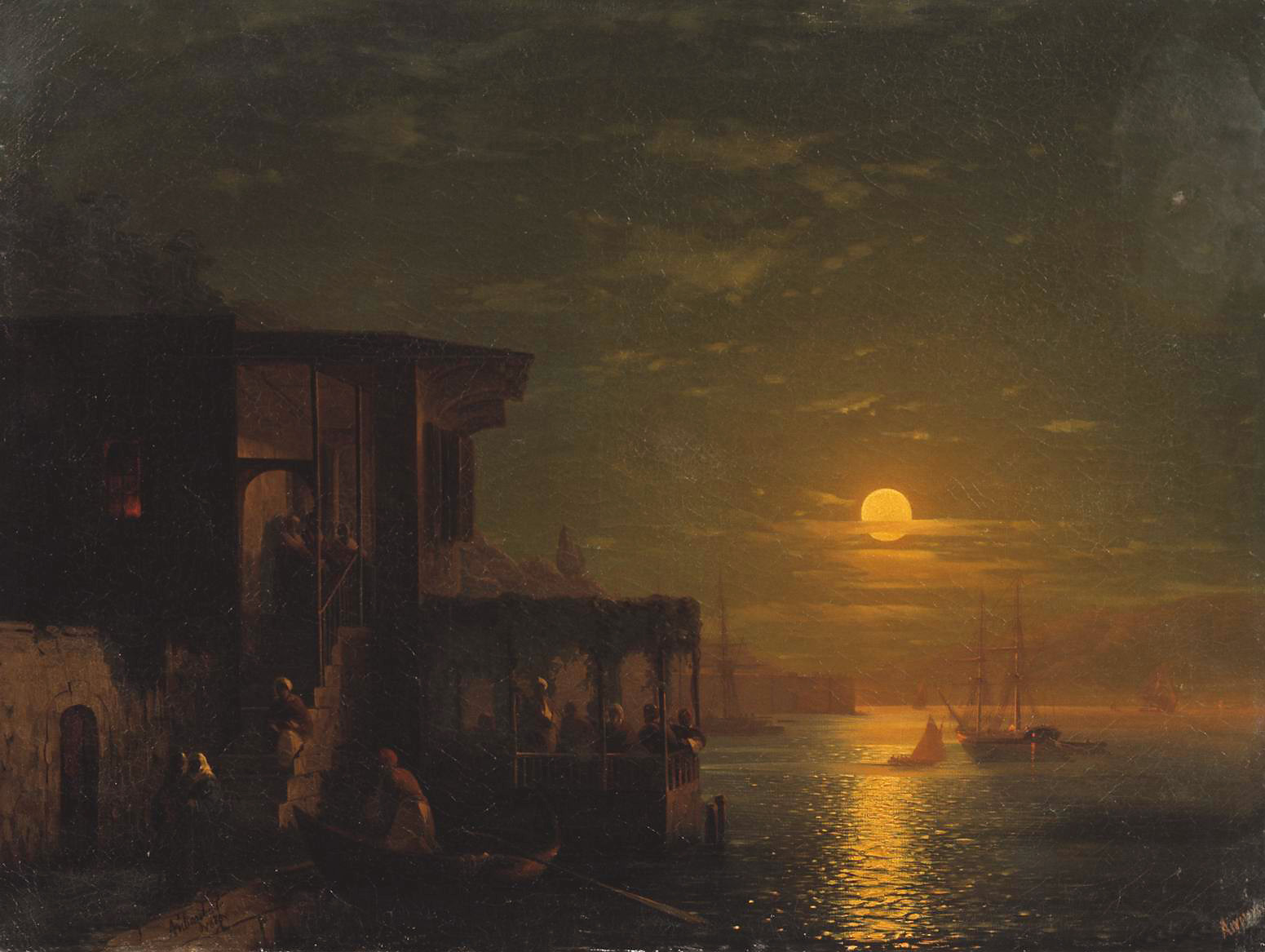 Айвазовский. Лунная ночь на море. 1875