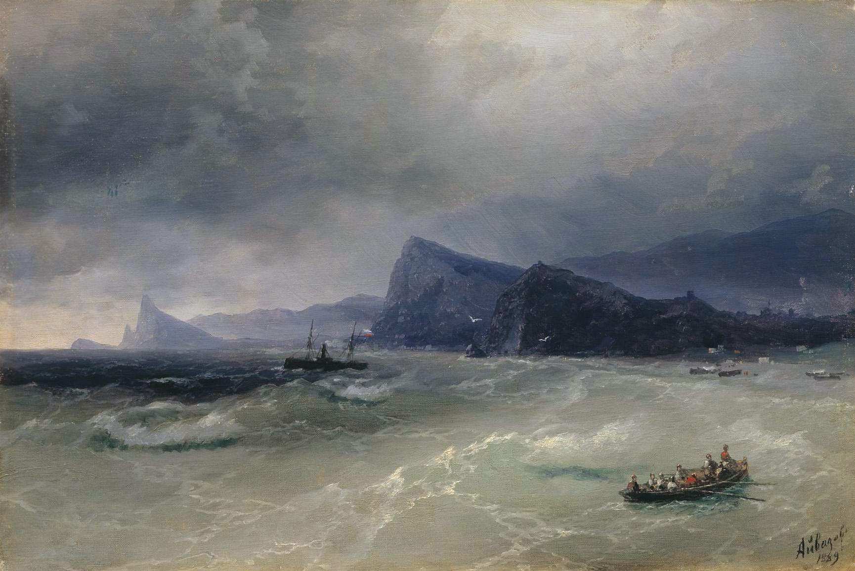 Айвазовский. Море. Скалы. 1889