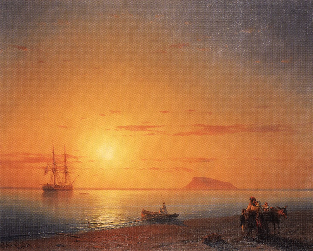 Айвазовский. Морской берег. Прощанье. 1868
