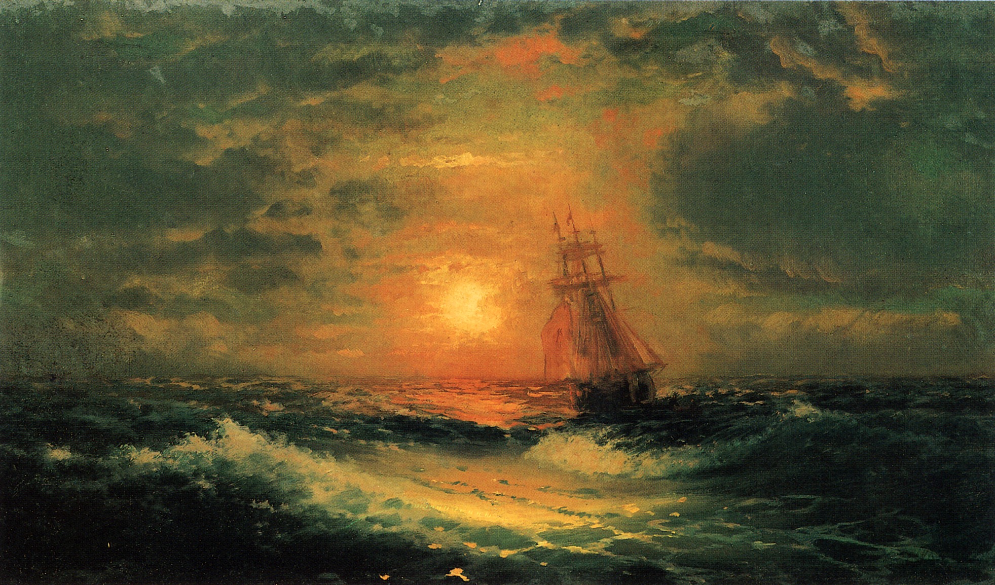 Айвазовский. Закат на море. 1851
