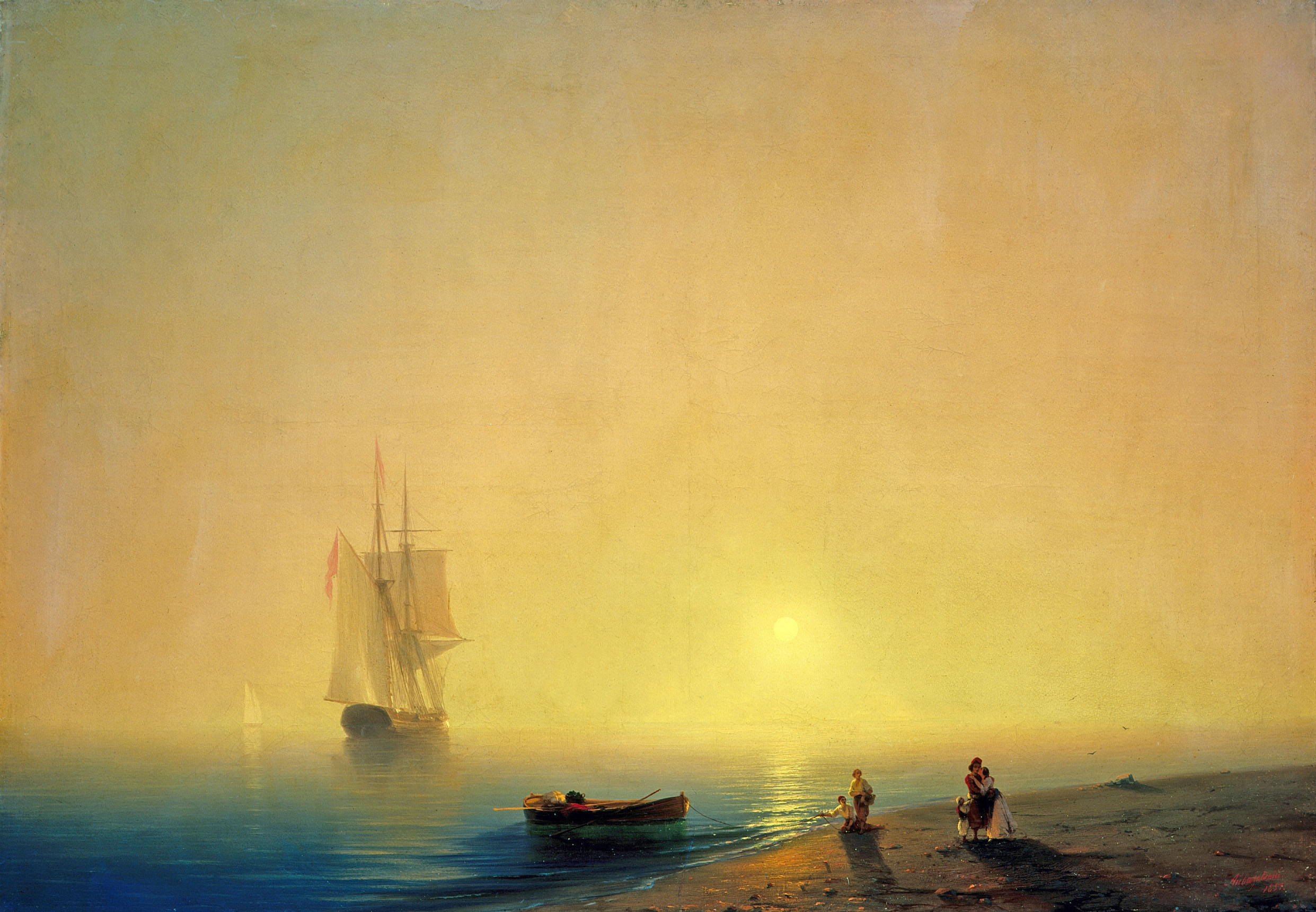 Айвазовский. Морской берег. 1851