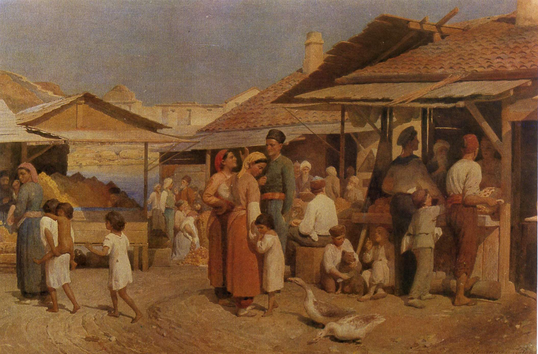 Карнеев. Жанровая сцена. Севастополь. 1861