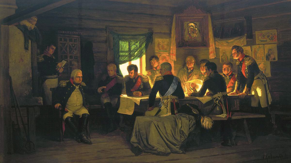 Кившенко. Военный совет в Филях в 1812 году. 1882