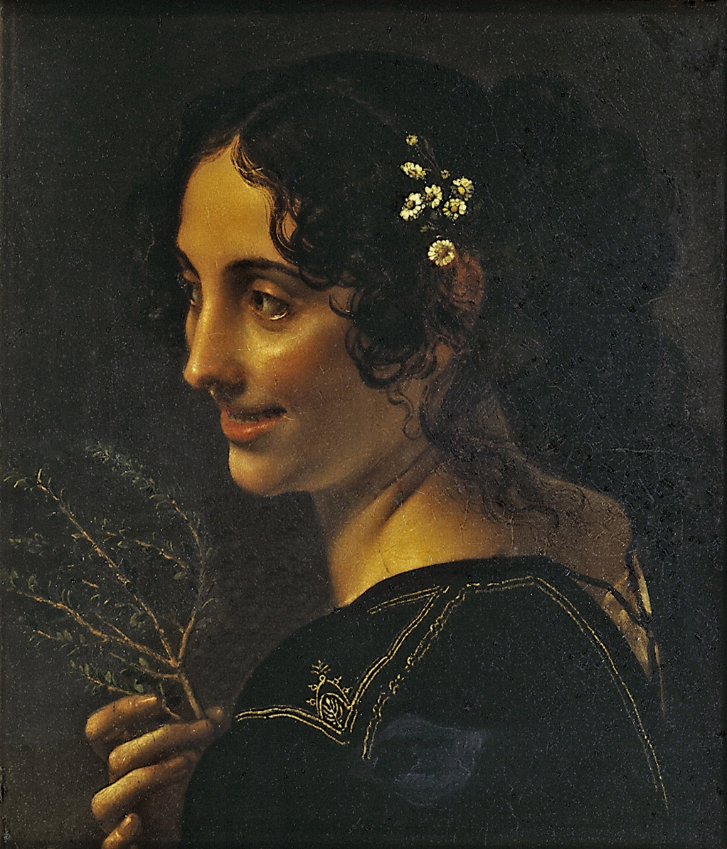 Кипренский. Цыганка с веткой мирта в руке. 1819