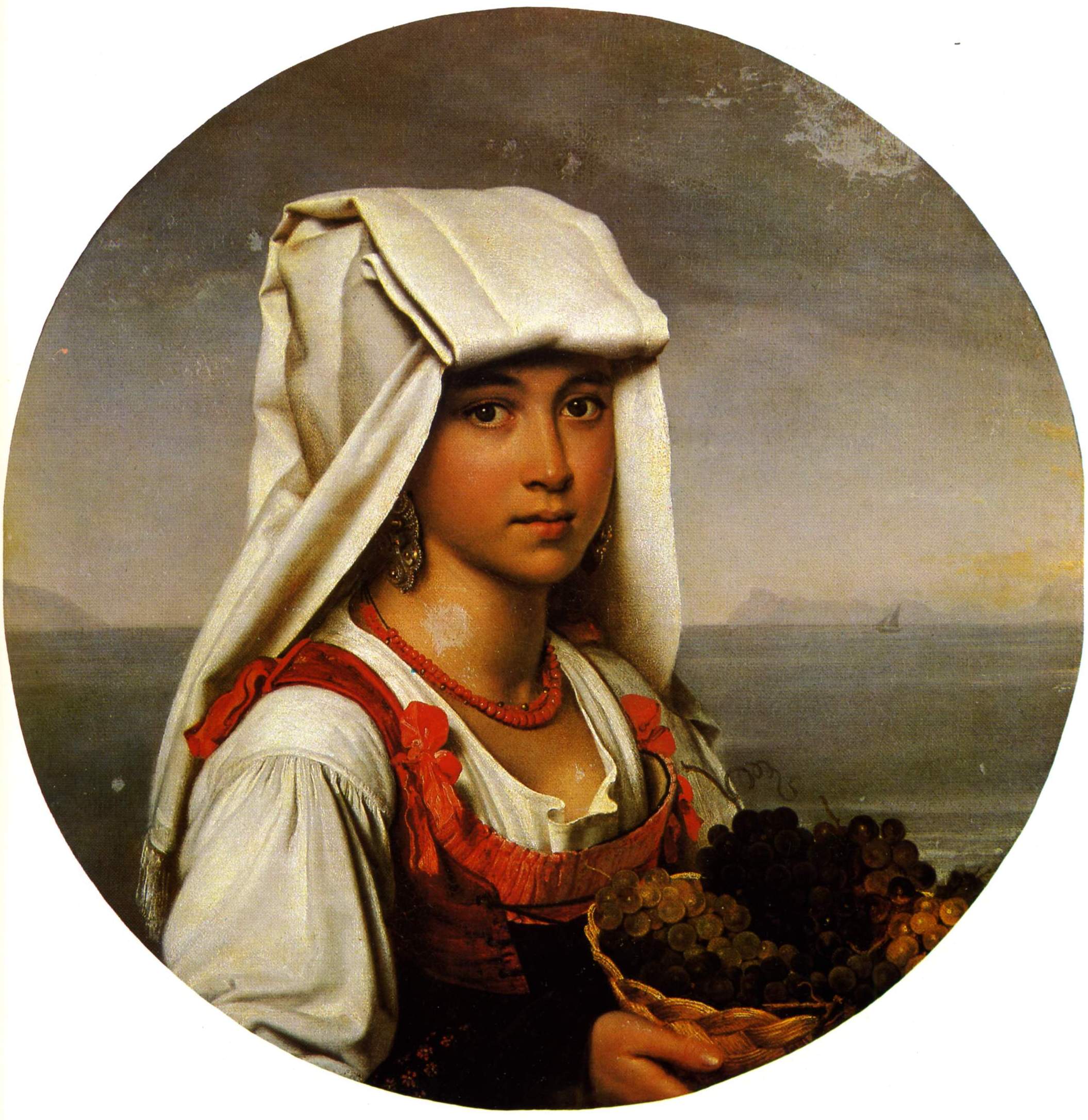 Кипренский. Девочка с виноградом. 1831