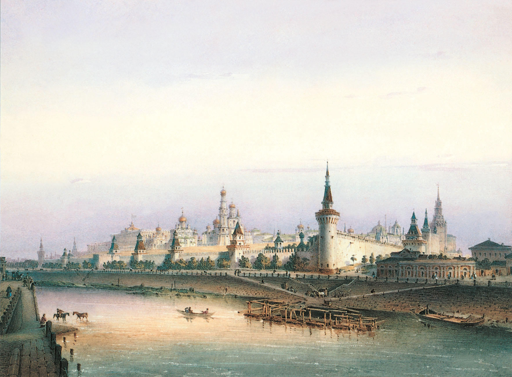 Вейс. Вид Кремля с Москвы-реки. 1852