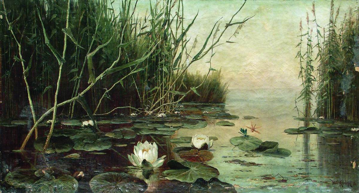 Клевер. Озеро с водяными лилиями. 1886
