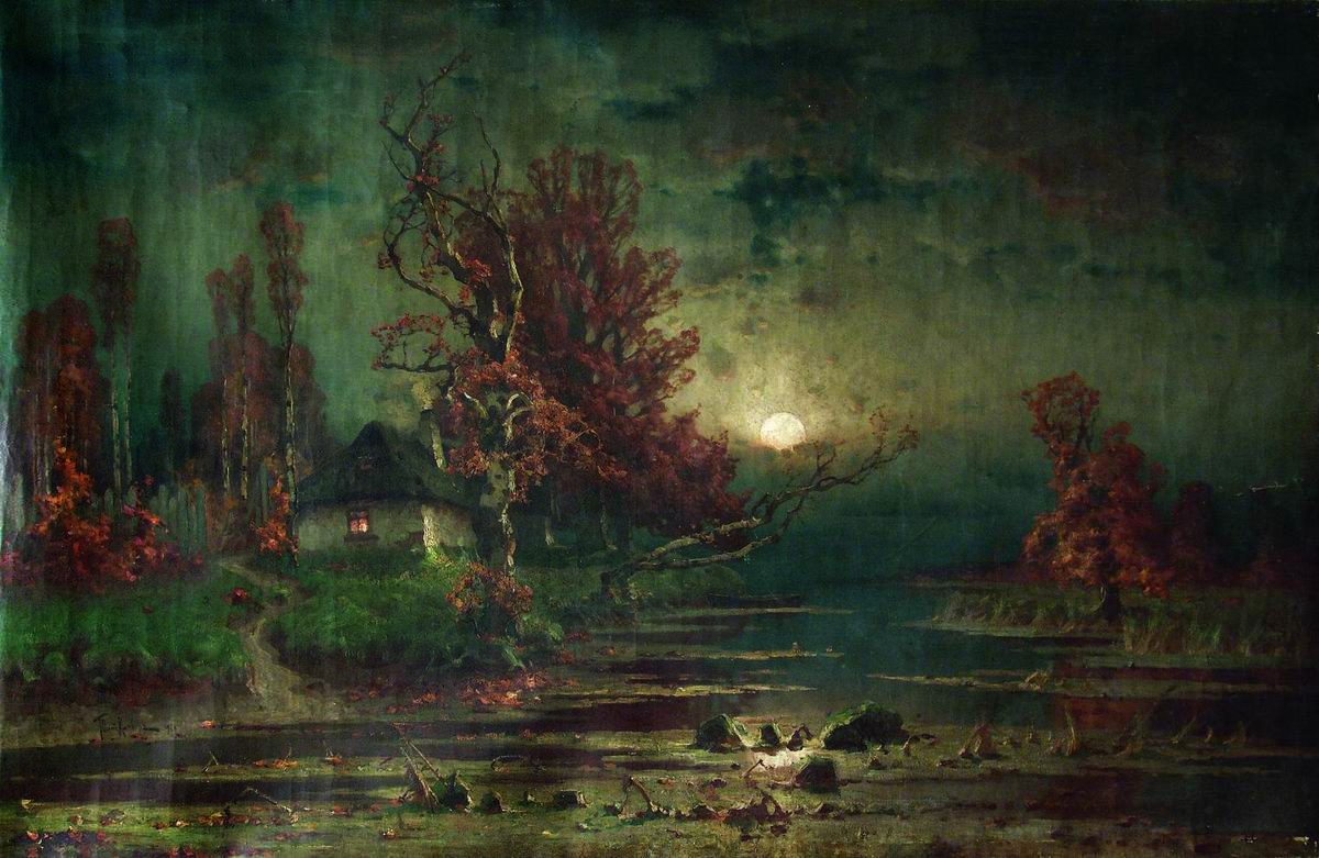 Клевер. Осенний пейзаж. Вечер. 1880-1890
