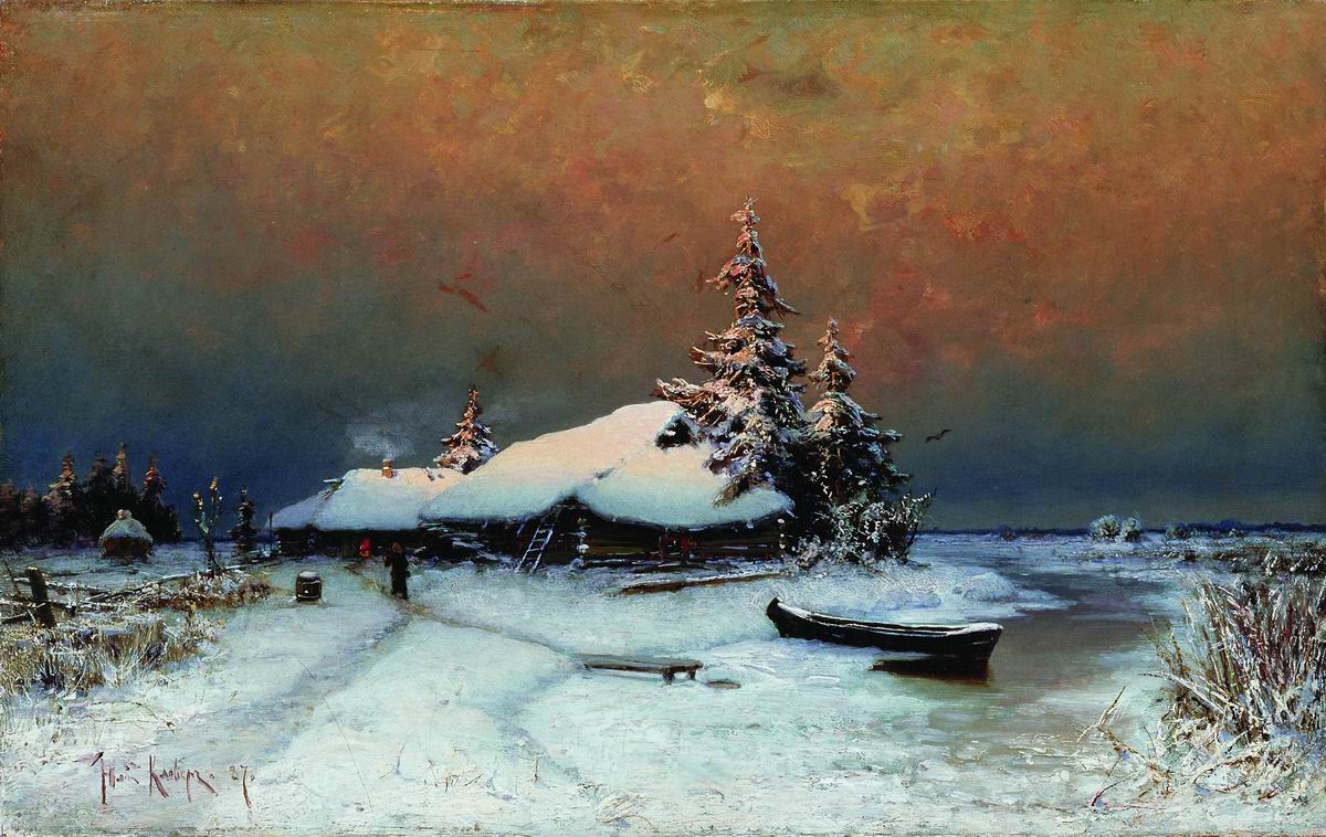 Клевер. Зимний закат. 1887