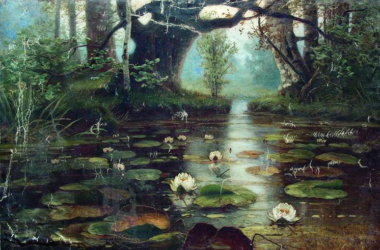 Клевер. Пруд с белыми лилиями. 1893