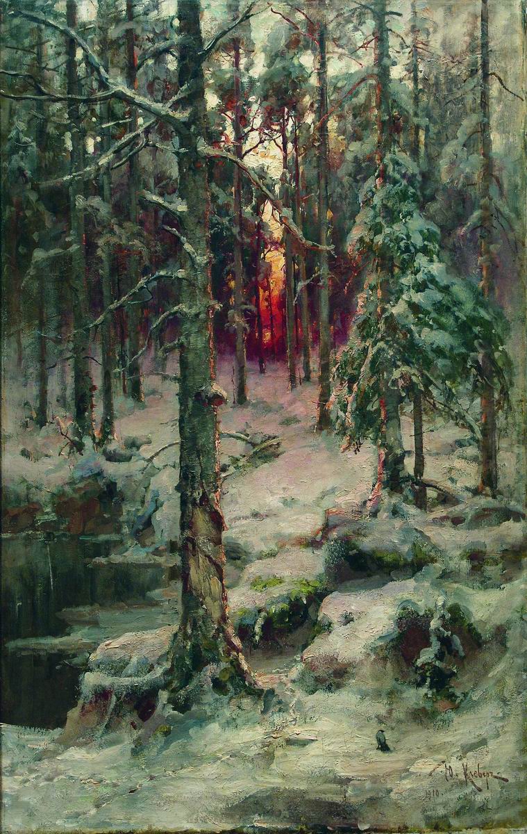 Клевер. Зима. Сосновый бор. 1910