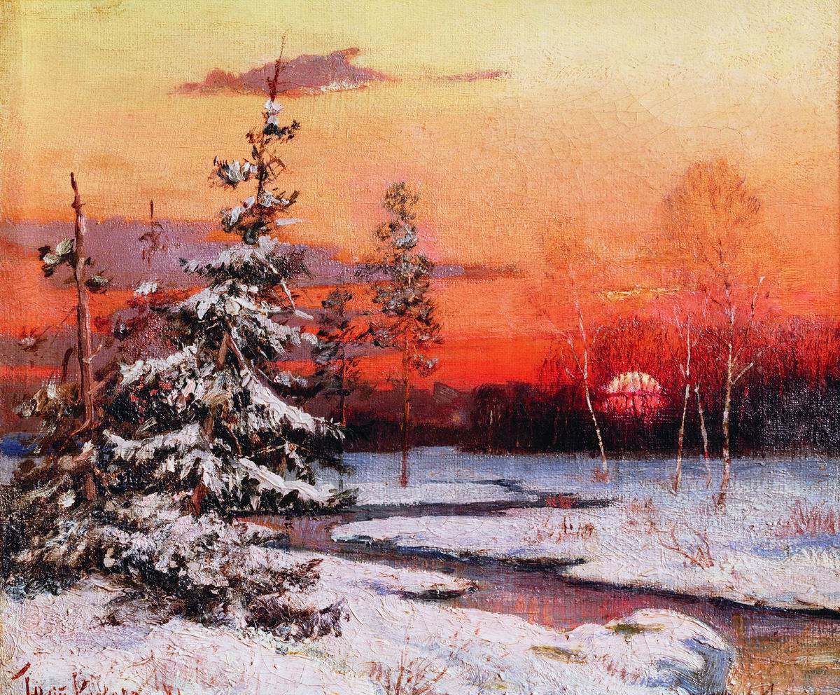 Клевер. Зимний пейзаж. 1881