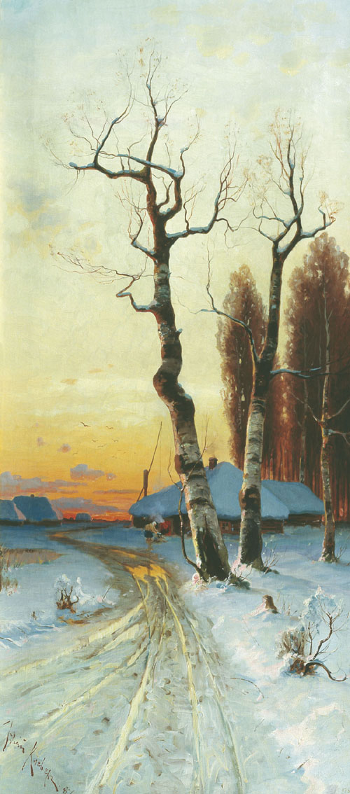Клевер. Закат солнца зимой. 1887