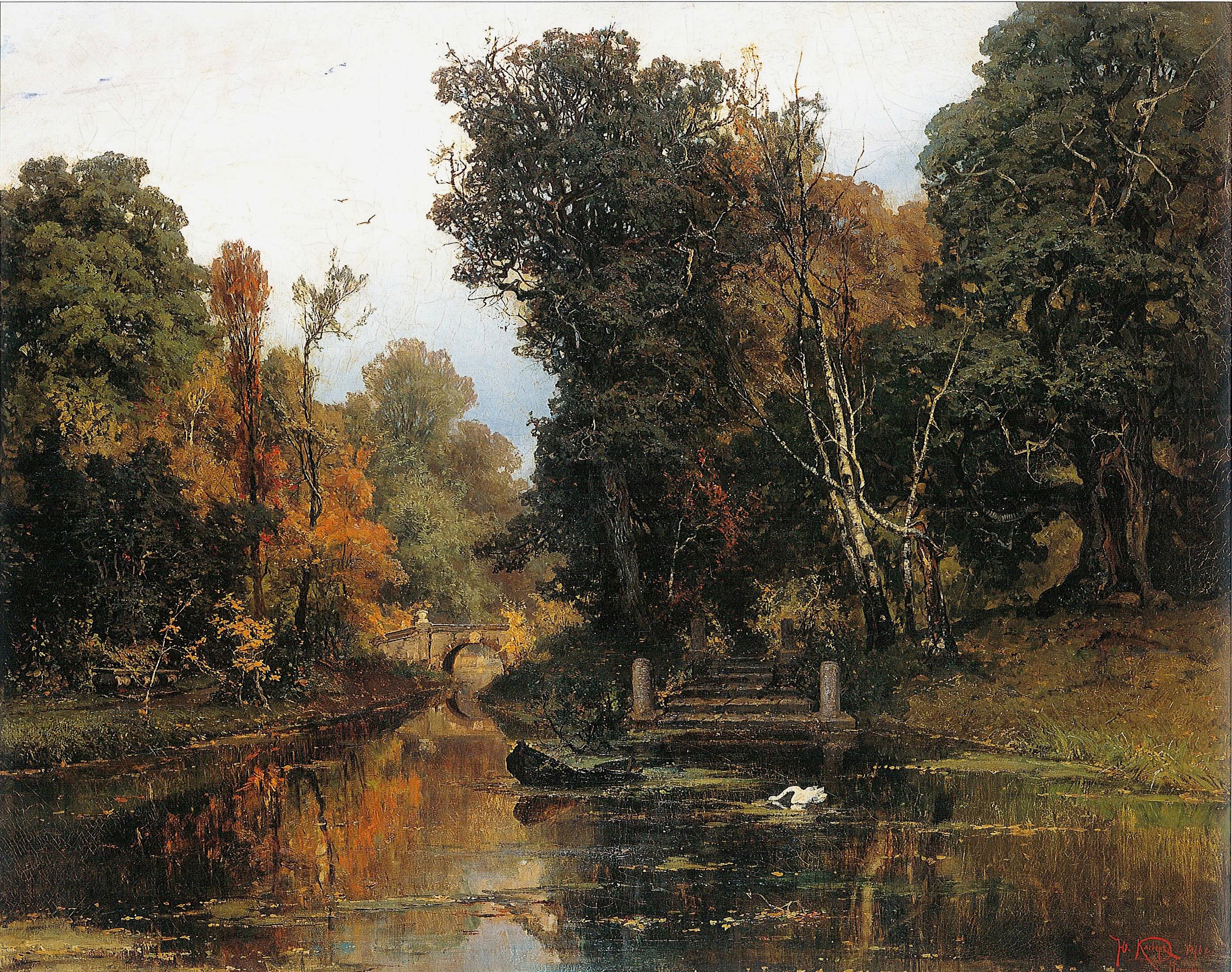 Клевер. Запушенный парк в Мариенбурге . 1878