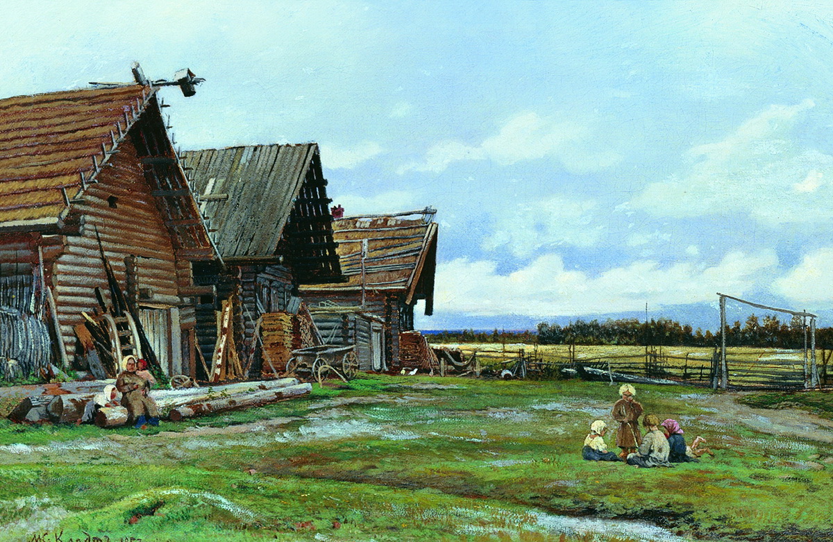 Клодт М.К.. Деревенский пейзаж. 1857