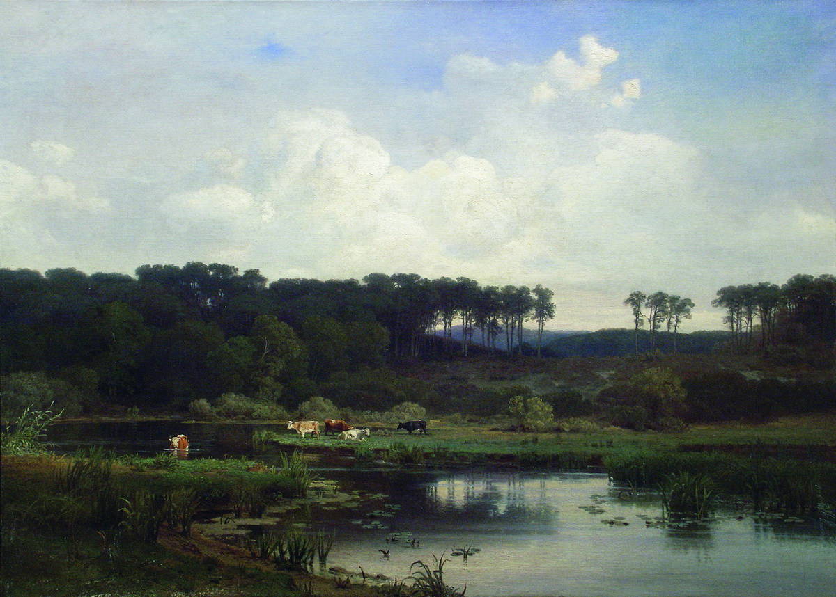 Клодт М.К.. Пейзаж с коровами. 1864