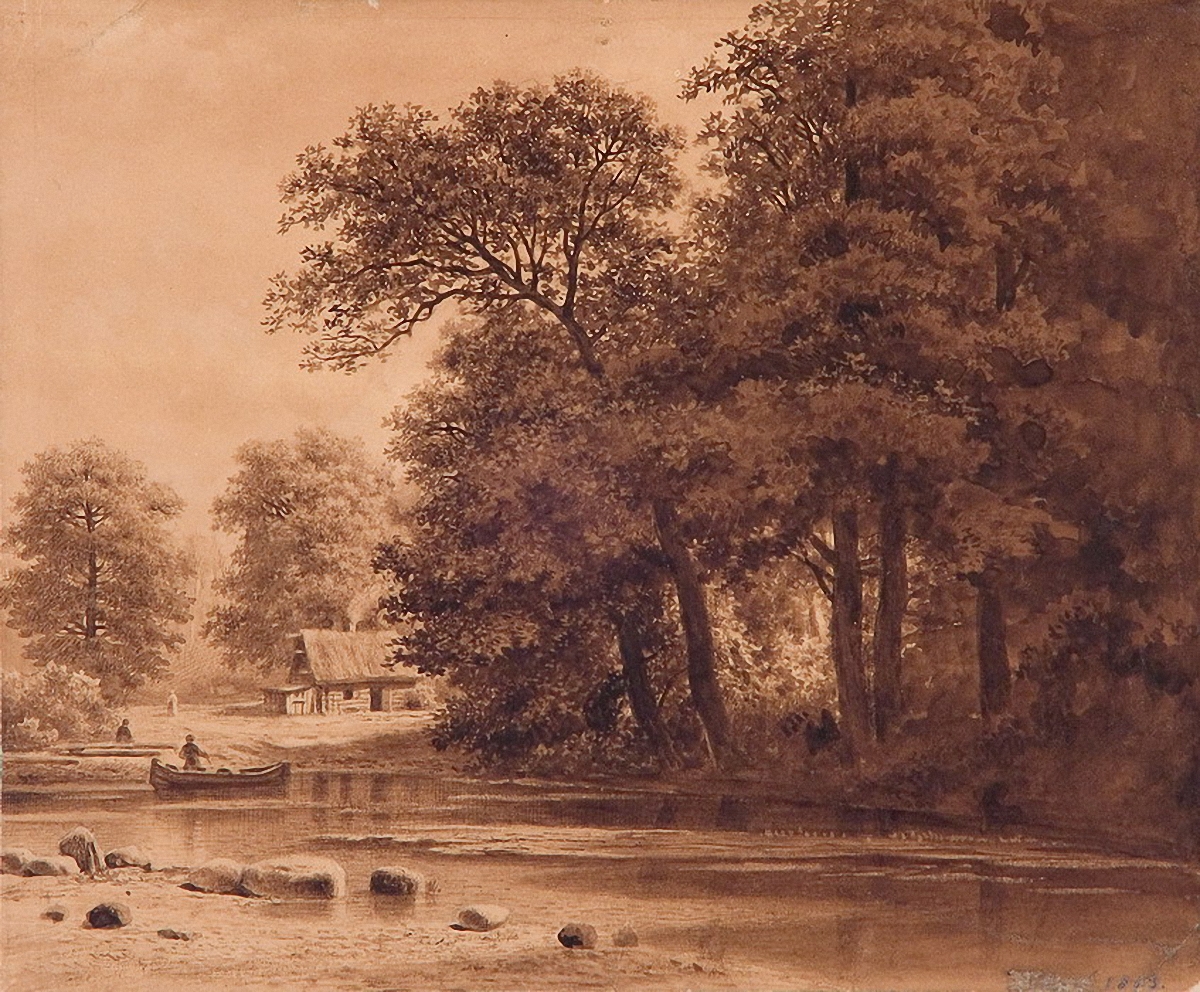 Клодт М.К.. В лесу. 1863