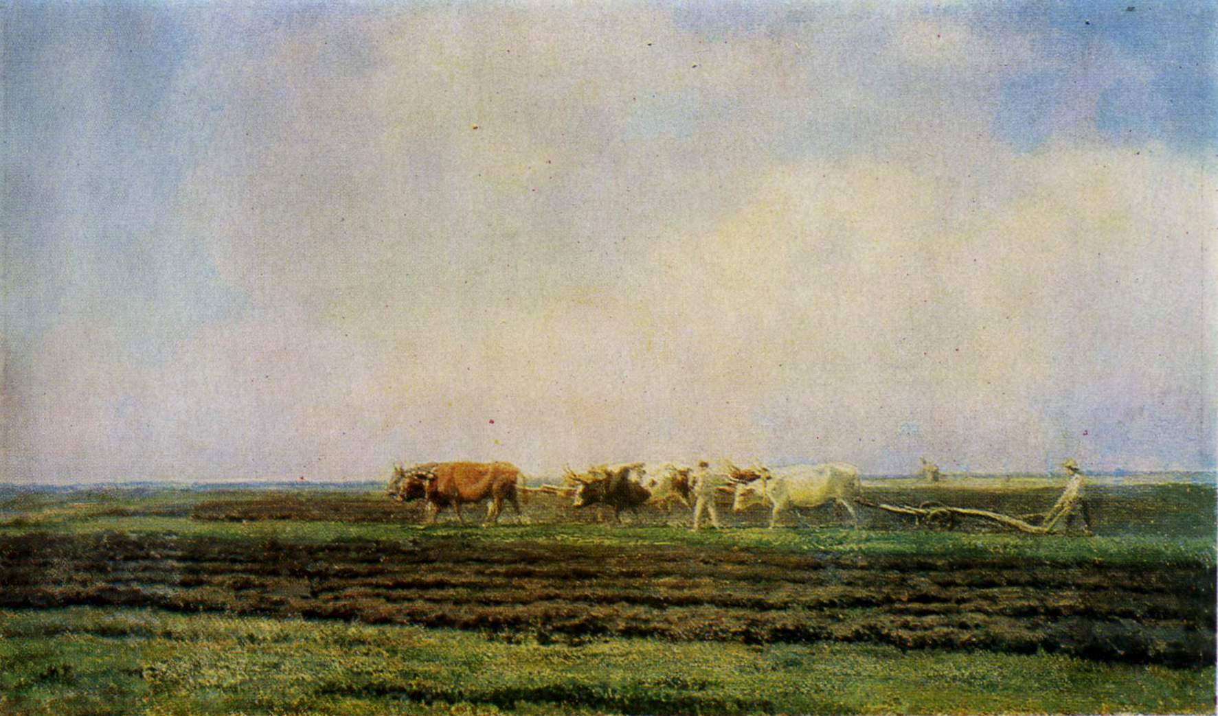 Клодт М.К.. На ниве. Осенняя пахота в Малороссии. 1870-е
