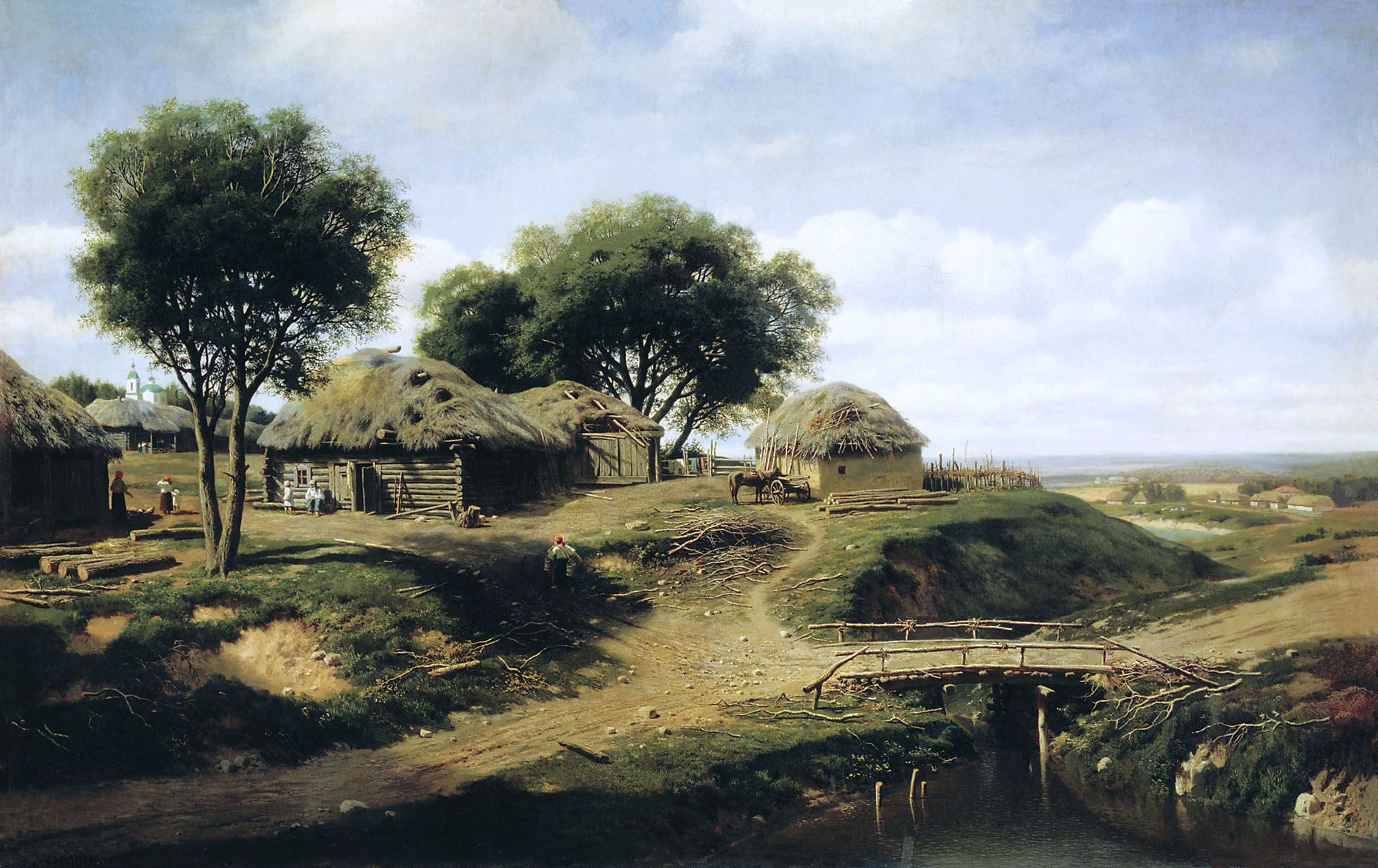 Клодт М.К.. Село в Орловской губернии. 1864