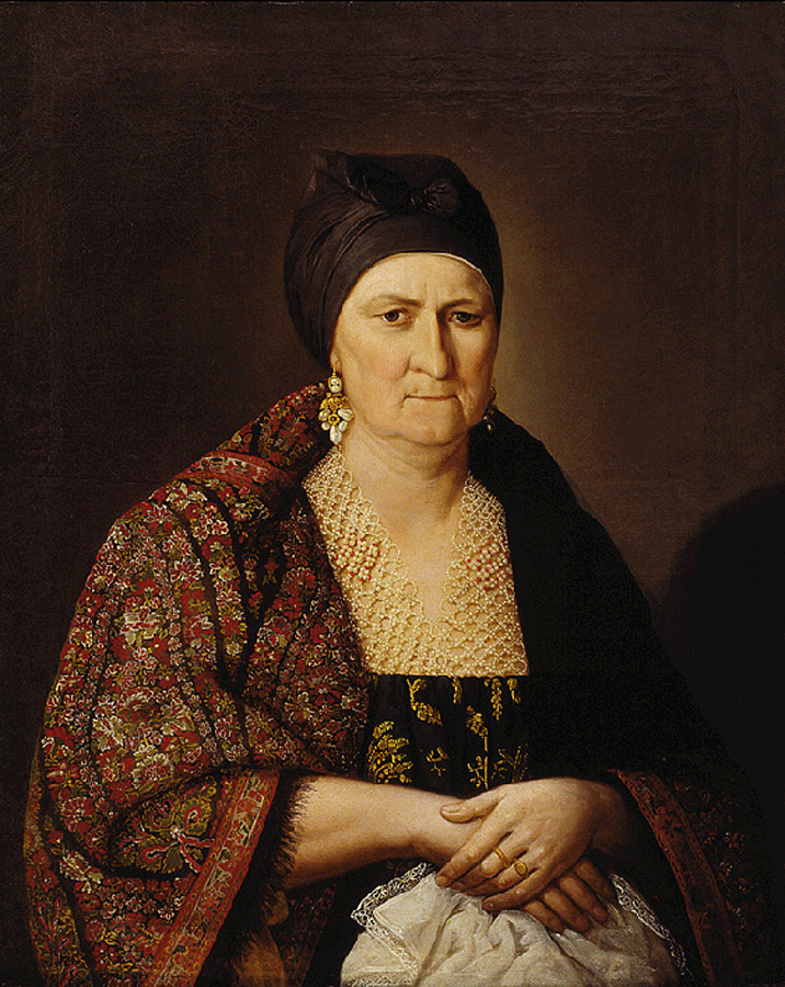 Неизвестный художник первой пол. XIX в.. Портрет рязанской купчихи. 1840-е