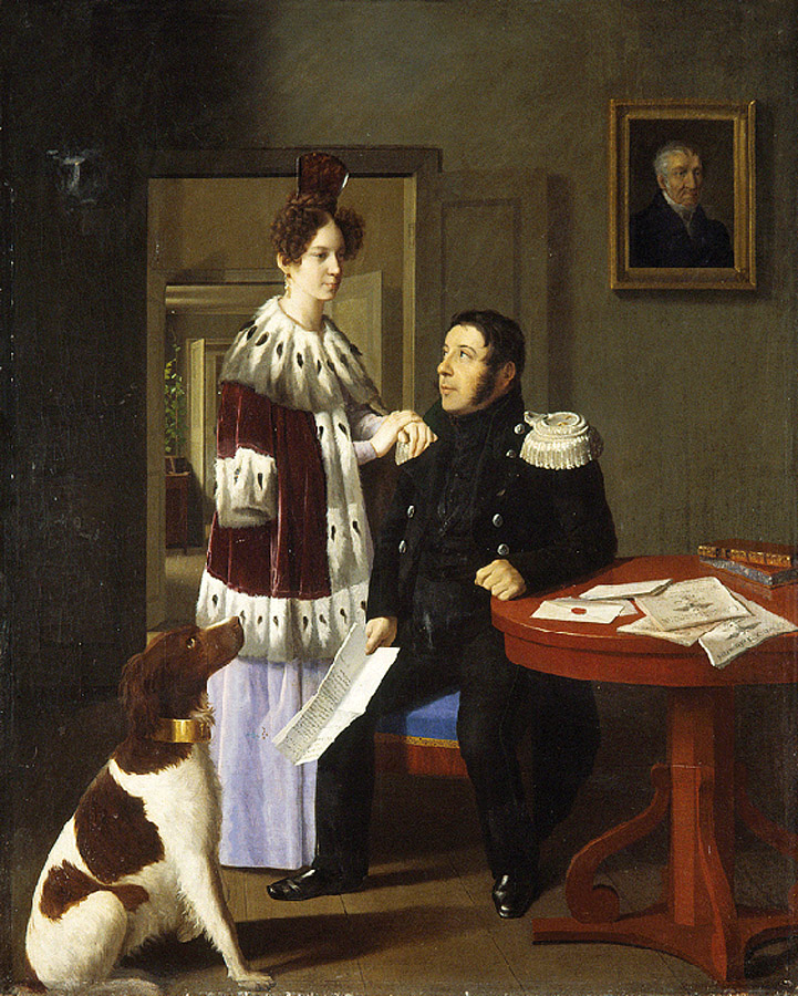 Неизвестный художник первой пол. XIX в.. Семейный портрет. 1830