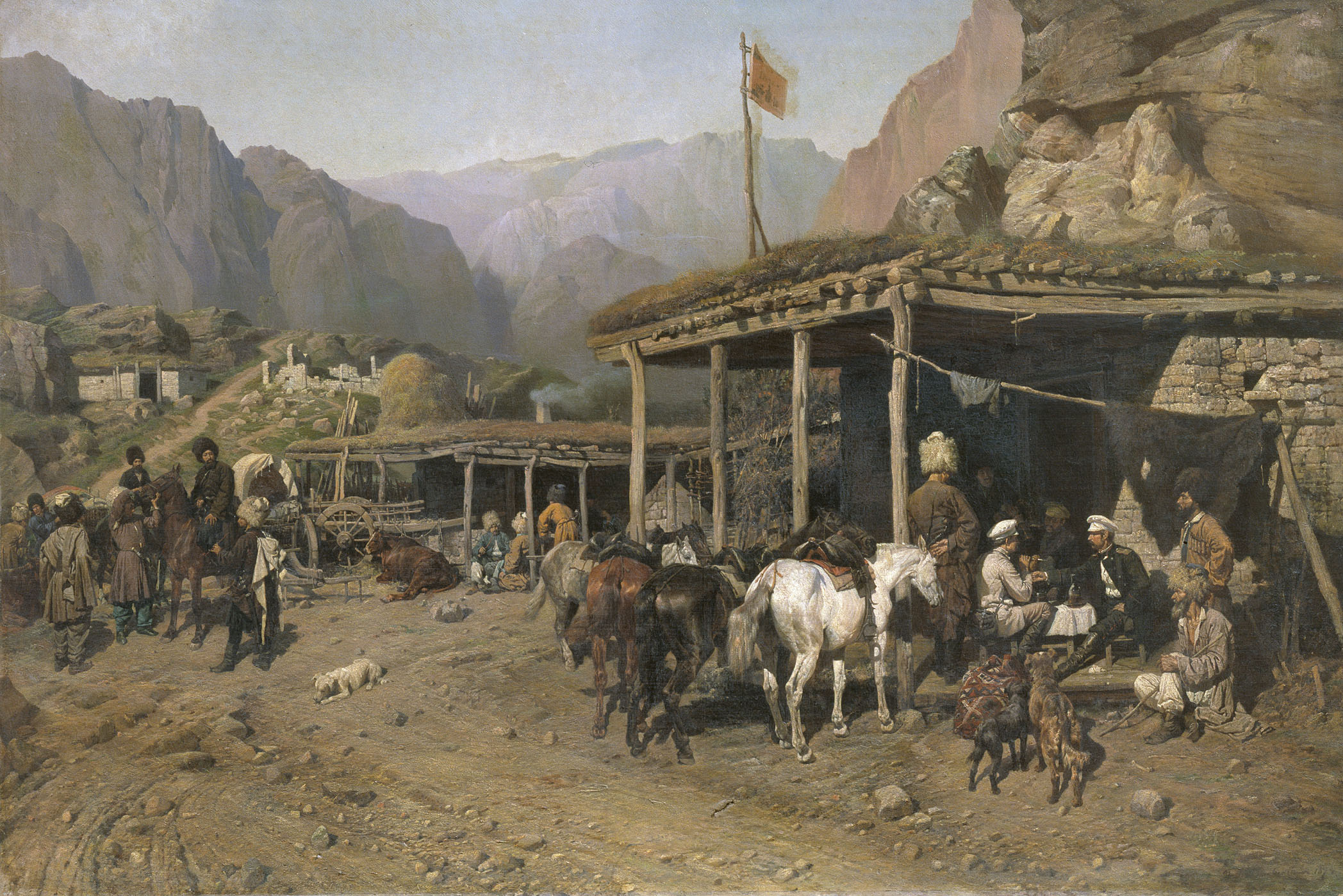 Ковалевский. Привал кавалеристов. 1874
