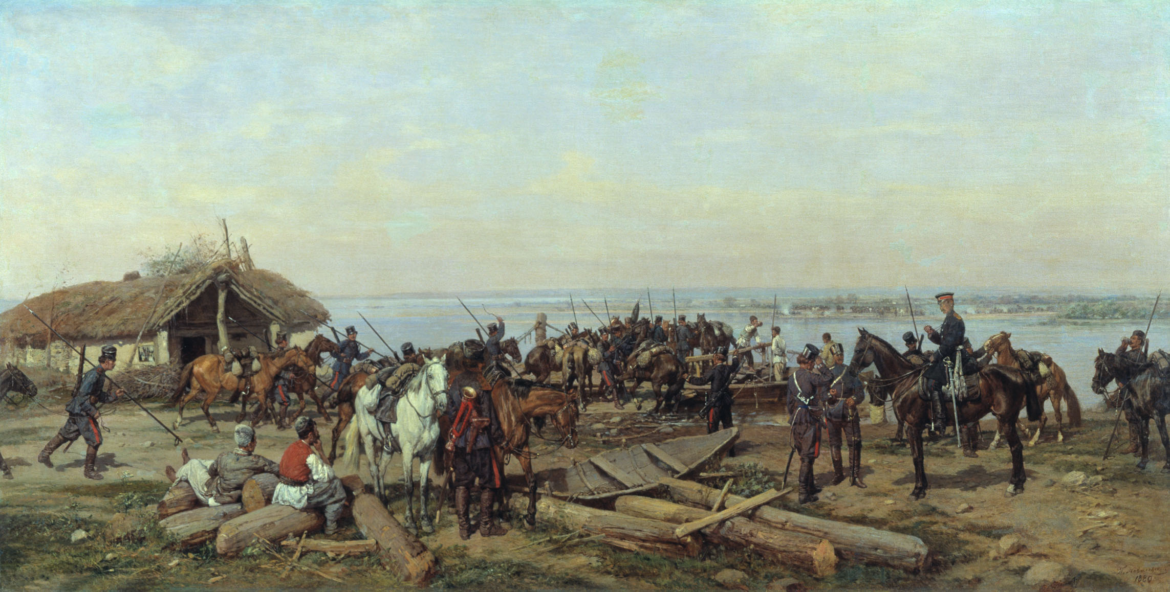 Ковалевский. Переправа через Дунай. 1880