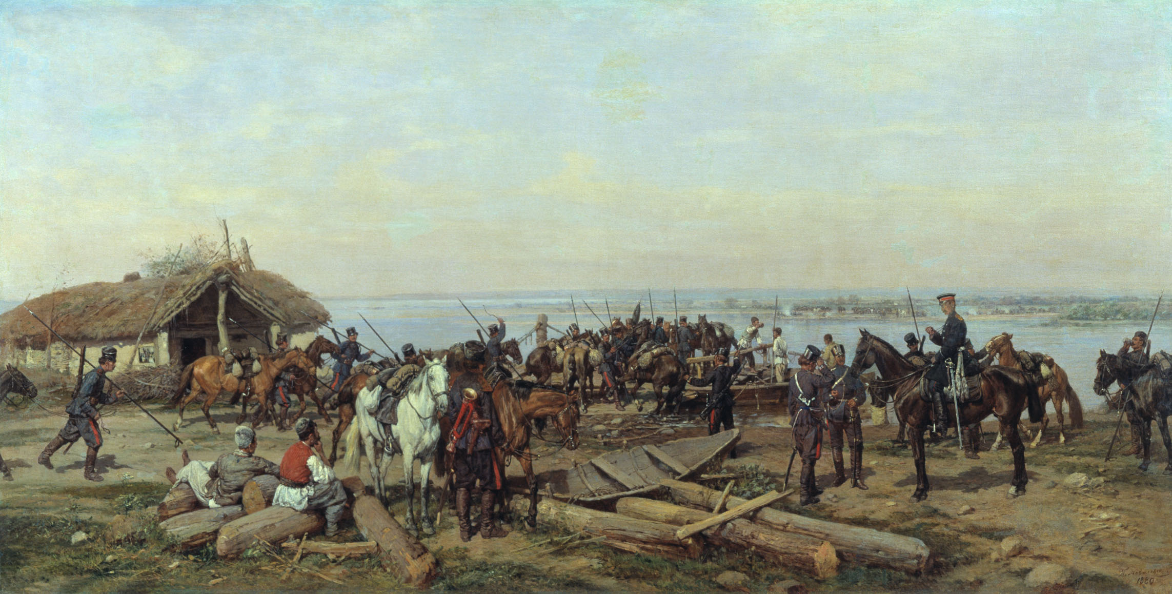 Ковалевский. Переправа через Дунай. 1880