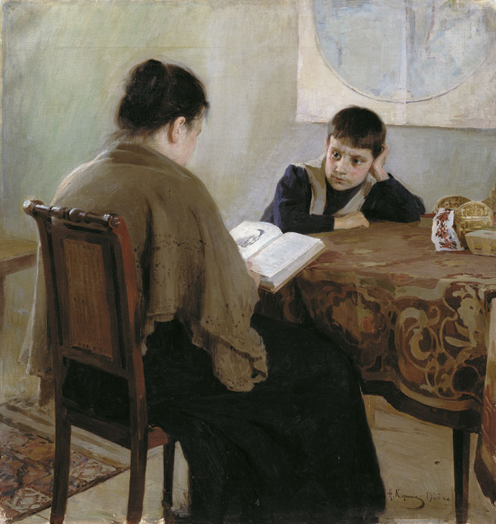 Корин А.М.. За книгой. 1900