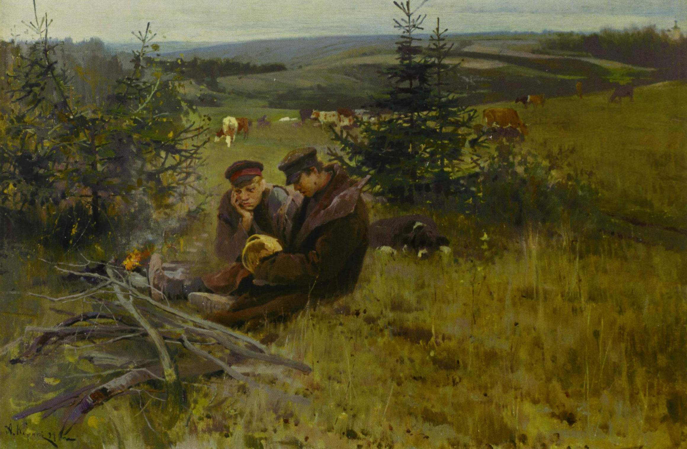 Корин А.М.. Пастушки. 1894