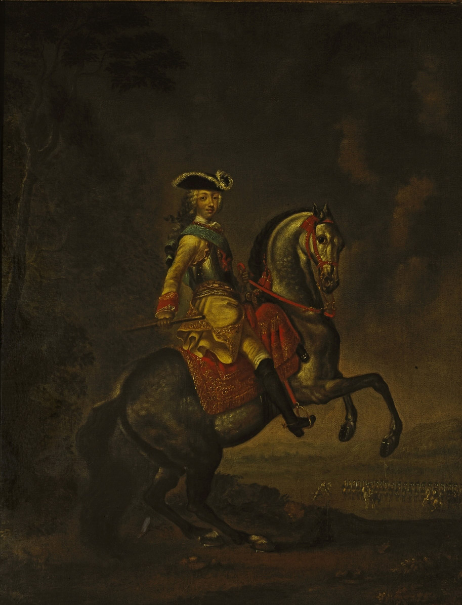 Гроот Г.-Х.. Портрет великого князя Петра Федоровича на коне. 1740-е