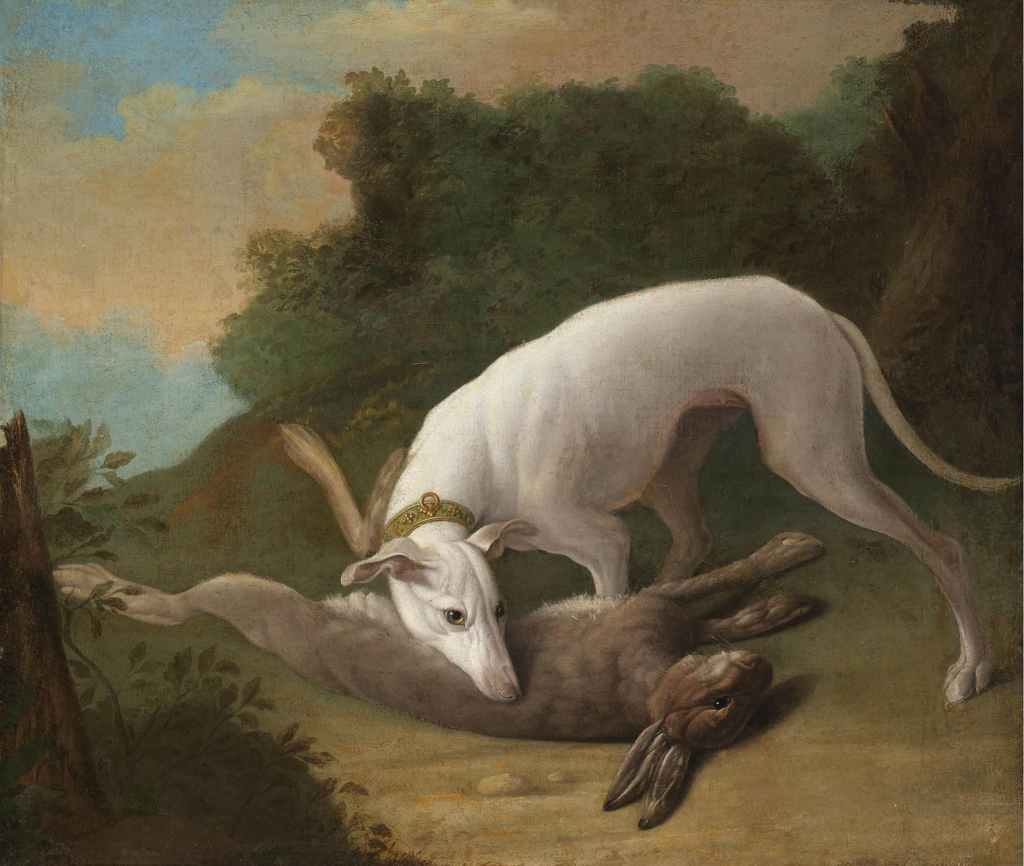 Гроот И.-Ф.. Борзая за игрой. 1755