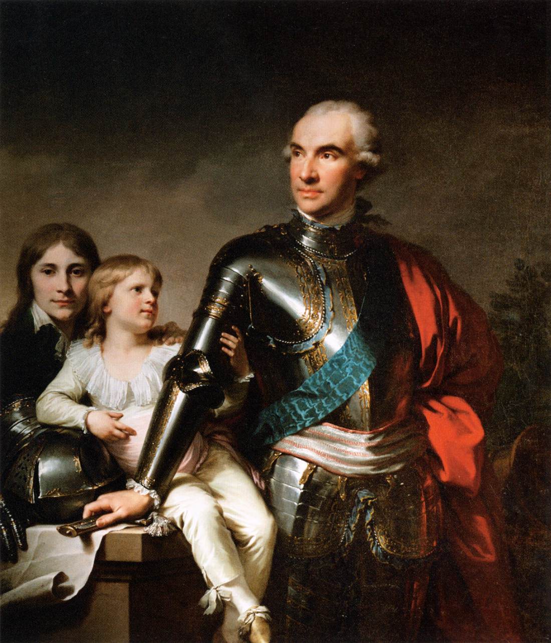 Лампи-старший. Портрет Станислава Щесного Потоцкого с сыновьями. 1790 (?)