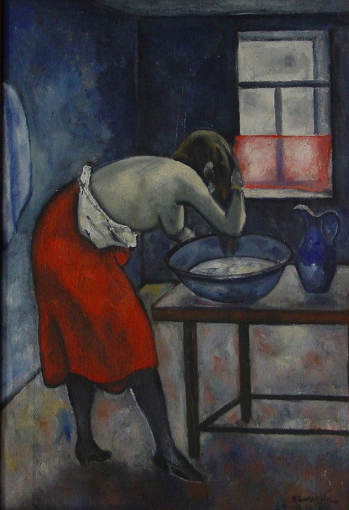 Синезубов. У умывальника. 1918