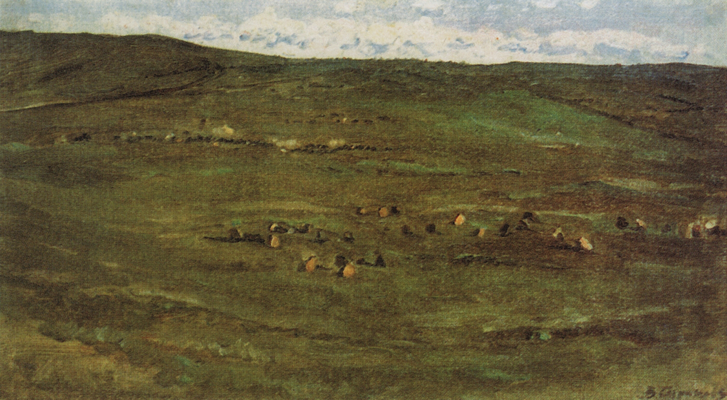 Суриков. Табун лошадей в Барабинской степи. 1890-е