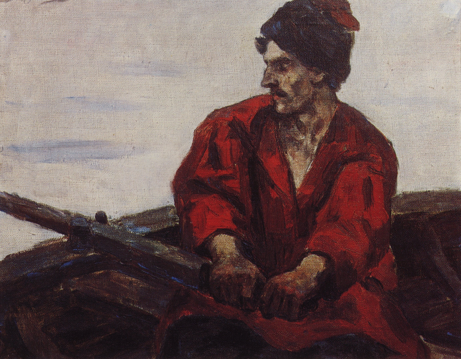 Суриков. Гребец в лодке. 1912